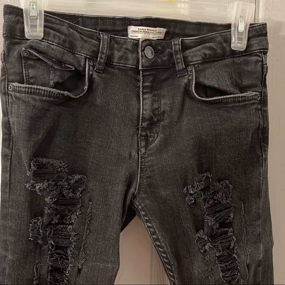 Zara Ripped & Distressed Premium Denim Jeans